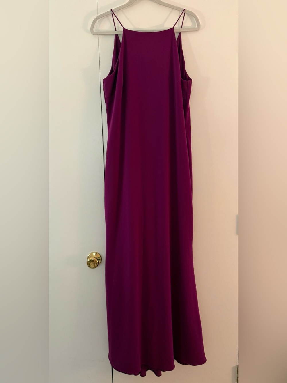 Badger Mischka Collection Gown Size 16 Magenta Fuscia Pleated Formal Maxi Dress